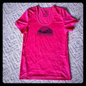 Patagonia Capilene Silkweight Tee Hot Pink Small